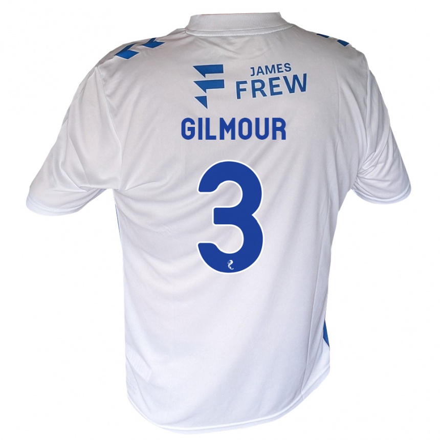 ילדים כדורגל Josh Gilmour #3 כחול מלכותי לבן ג'רזי ביתית 2026/27