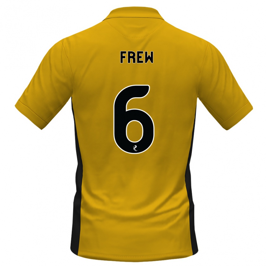 ילדים כדורגל Natasha Frew #6 כתום שחור ג'רזי ביתית 2026/27
