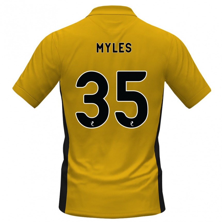 ילדים כדורגל Evan Myles #35 כתום שחור ג'רזי ביתית 2026/27