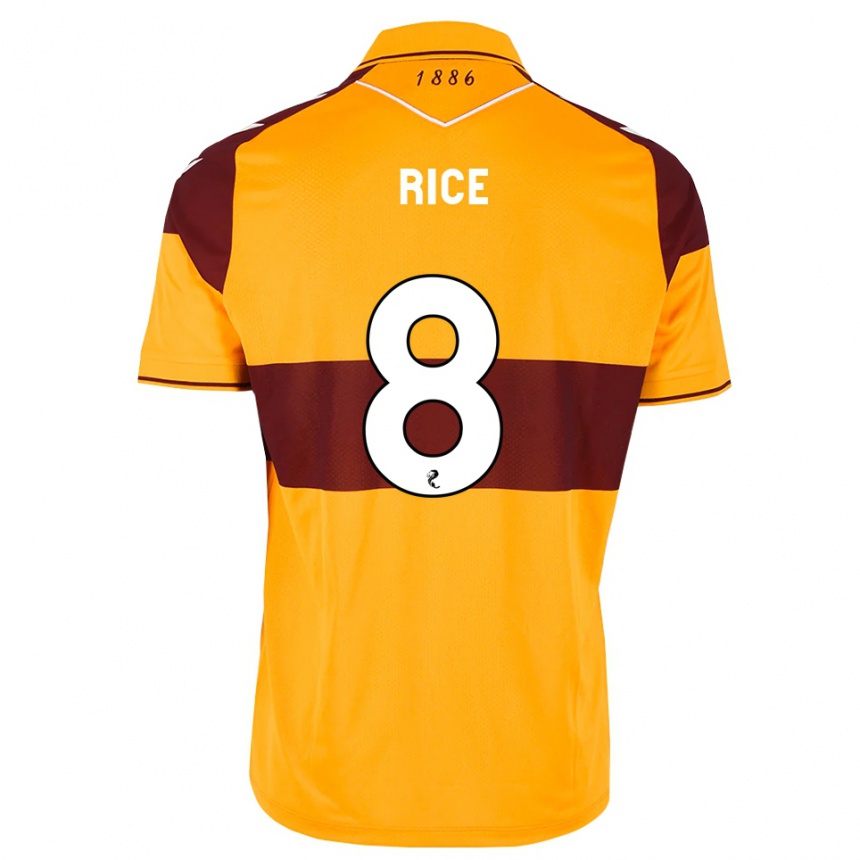 ילדים כדורגל Katie Rice #8 בורדו כתום ג'רזי ביתית 2026/27