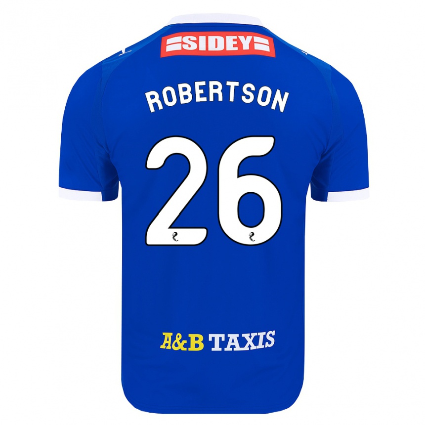 ילדים כדורגל Rebecca Robertson #26 כחול אדום צהוב ג'רזי ביתית 2026/27