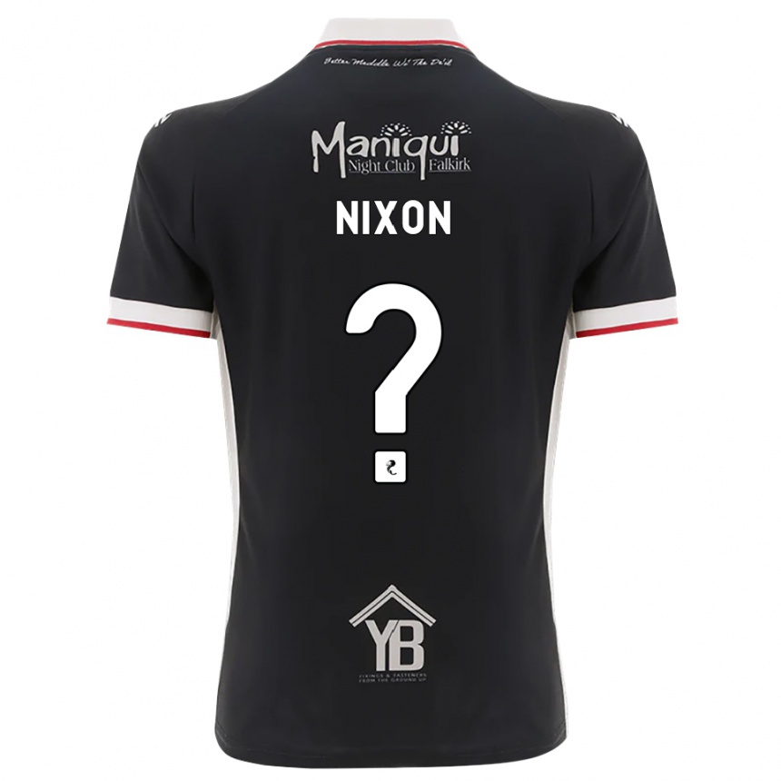 ילדים כדורגל Stevie Nixon #0 שחור לבן אדום ג'רזי ביתית 2026/27