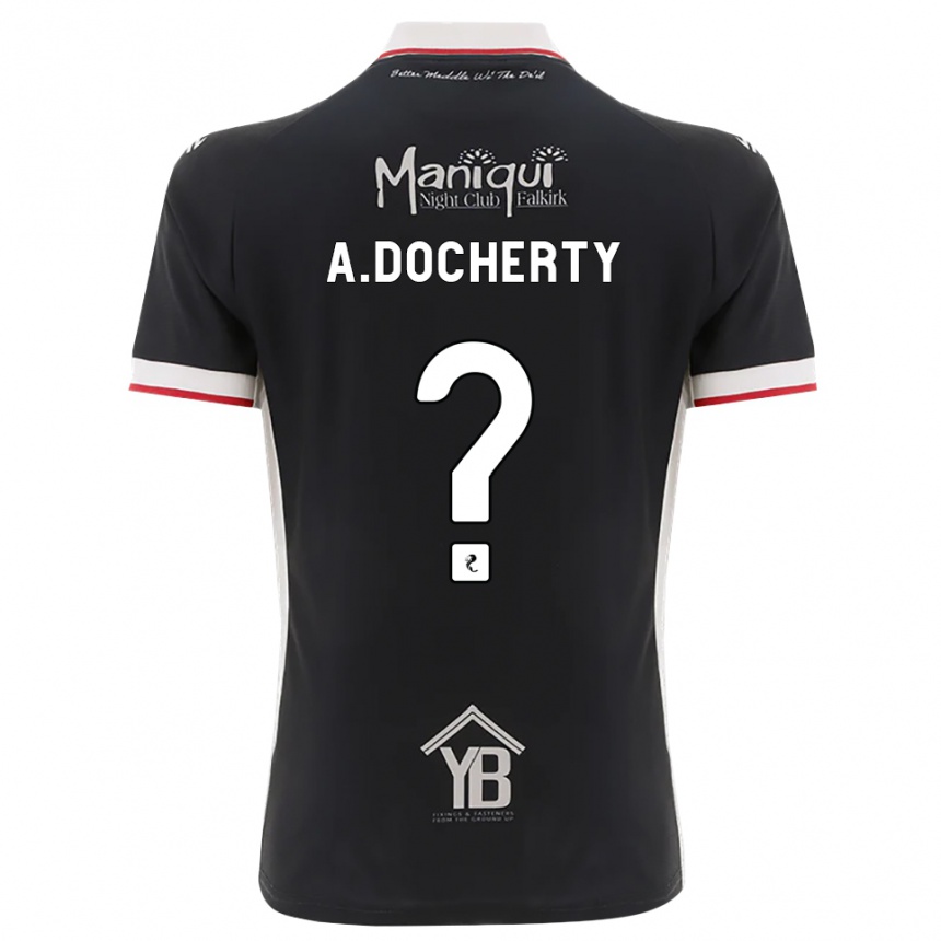 ילדים כדורגל Aimie Docherty #0 שחור לבן אדום ג'רזי ביתית 2026/27