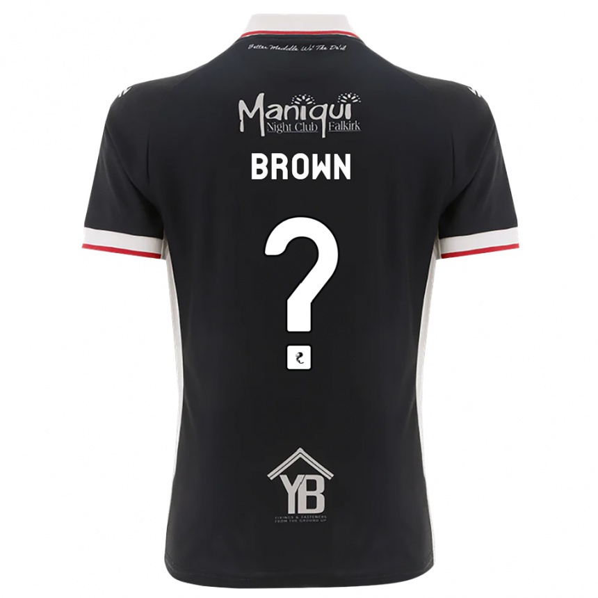 ילדים כדורגל Natalie Brown #0 שחור לבן אדום ג'רזי ביתית 2026/27