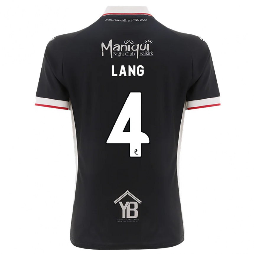 ילדים כדורגל Tom Lang #4 שחור לבן אדום ג'רזי ביתית 2026/27 ילדים כדורגל Tom Lang #4 שחור לבן אדום ג'רזי ביתית 2026/27