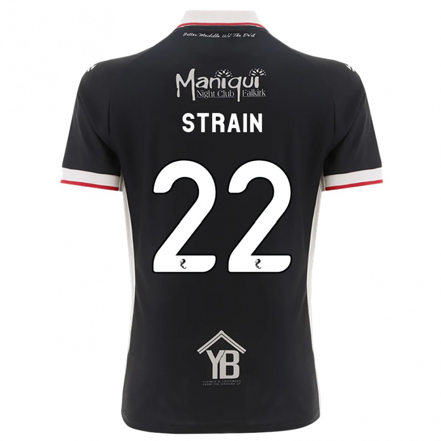 ילדים כדורגל ראיין סטריין #22 שחור לבן אדום ג'רזי ביתית 2026/27