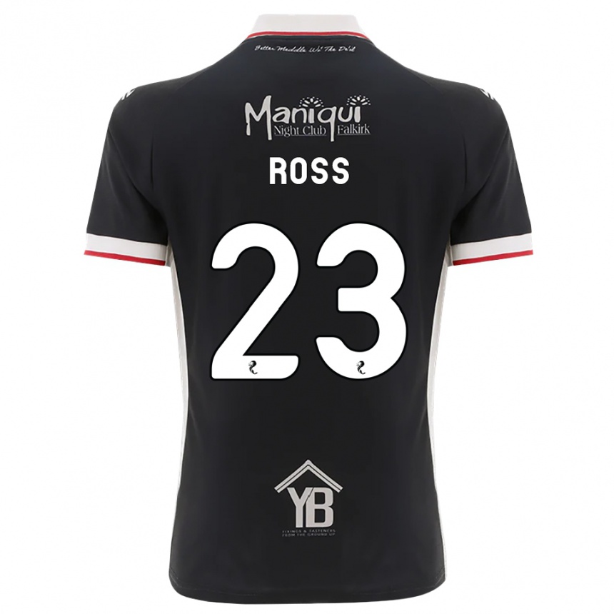 ילדים כדורגל Ethan Ross #23 שחור לבן אדום ג'רזי ביתית 2026/27