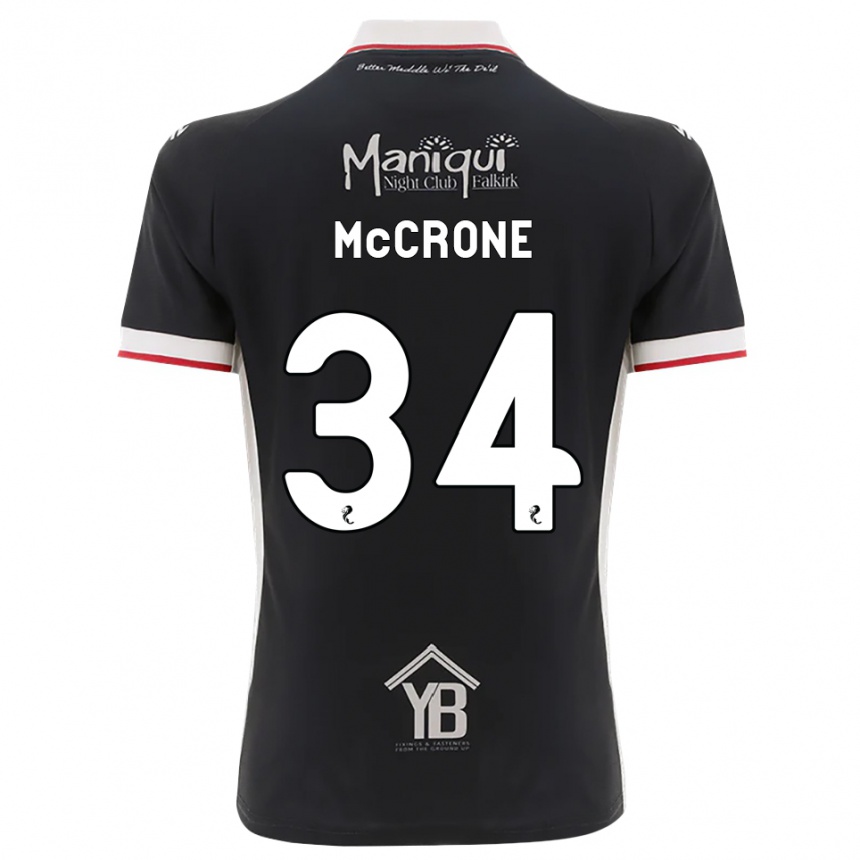 ילדים כדורגל Caelan Mccrone #34 שחור לבן אדום ג'רזי ביתית 2026/27