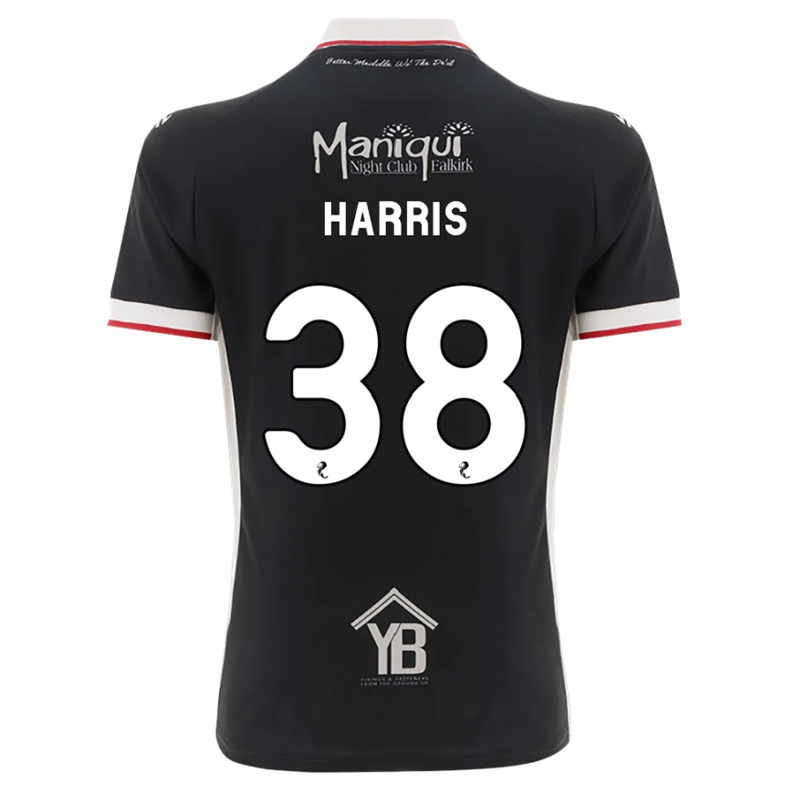 ילדים כדורגל Leo Harris #38 שחור לבן אדום ג'רזי ביתית 2026/27