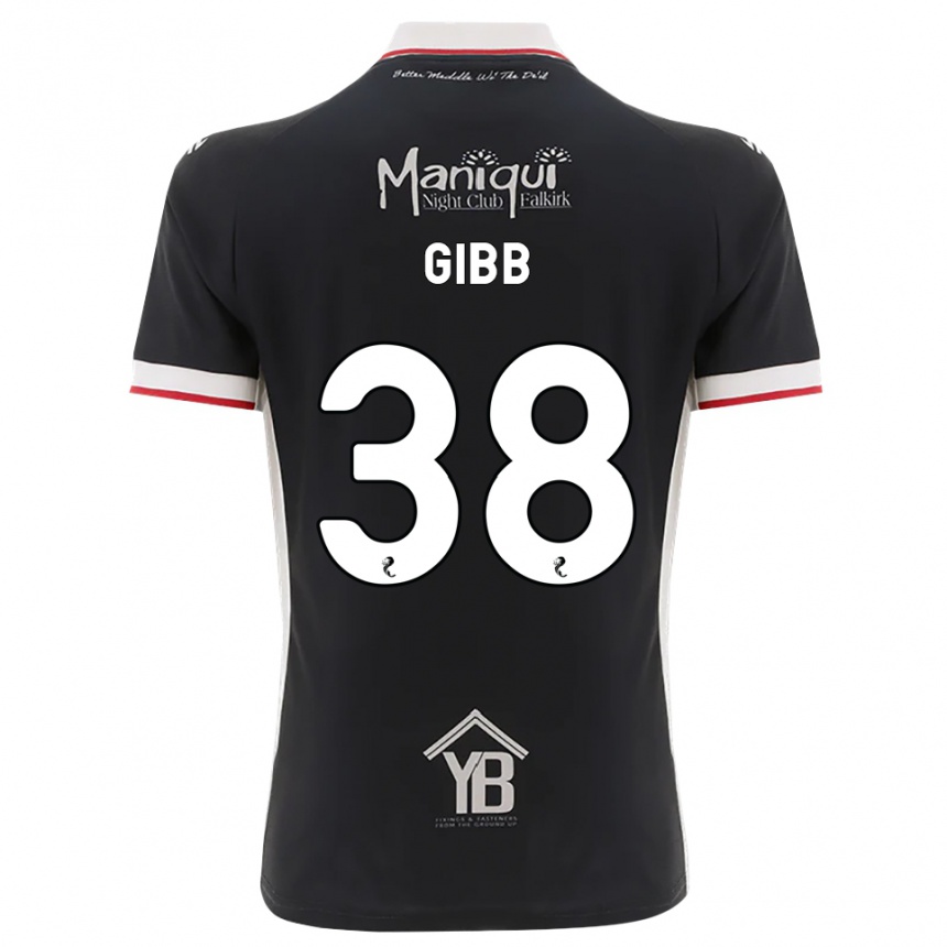 ילדים כדורגל Thomas Gibb #38 שחור לבן אדום ג'רזי ביתית 2026/27