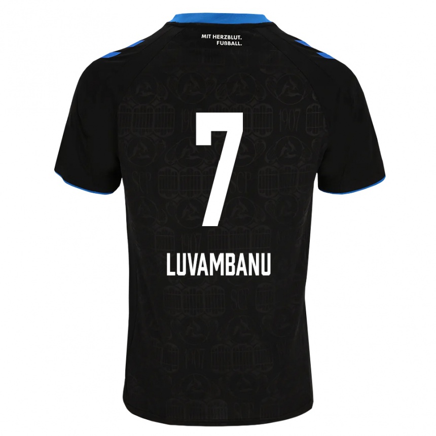 ילדים כדורגל Danell Luvambanu #7 שחור לבן אדום ג'רזי ביתית 2026/27