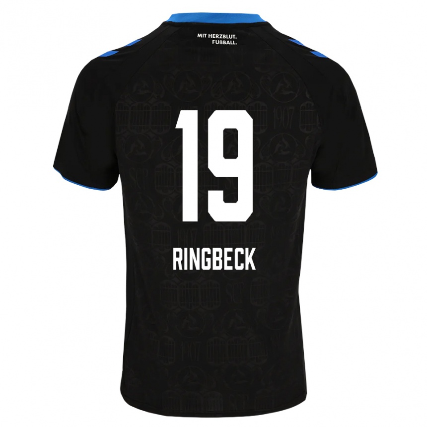 ילדים כדורגל Noah Ringbeck #19 שחור לבן אדום ג'רזי ביתית 2026/27