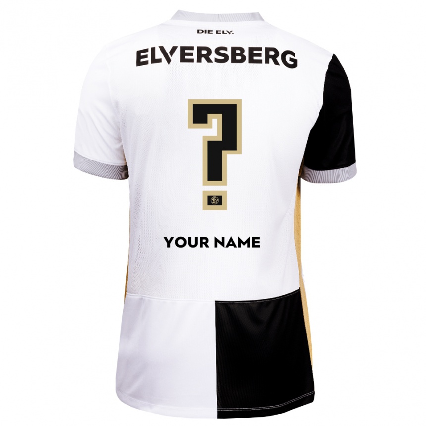ילדים כדורגל השם שלך #0 שחור לבן חום ג'רזי ביתית 2026/27