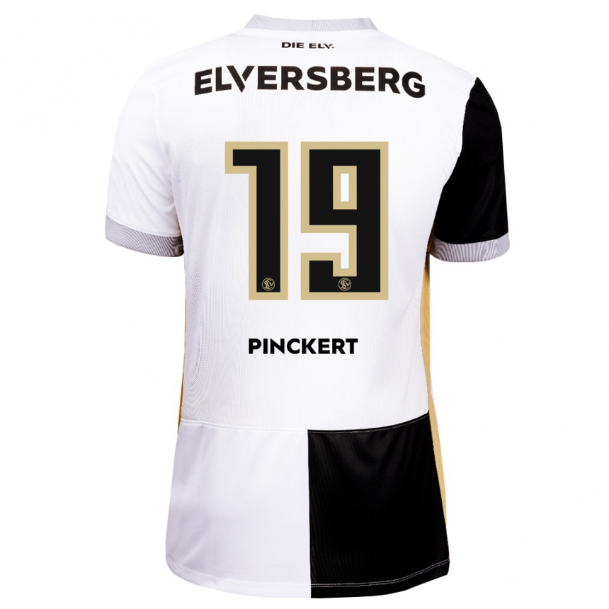 ילדים כדורגל לוקאס פינקרט #19 שחור לבן חום ג'רזי ביתית 2026/27