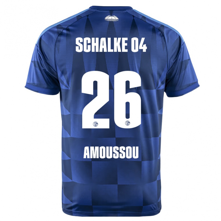 ילדים כדורגל Zaid Amoussou #26 כחול כהה צהוב לבן ג'רזי ביתית 2026/27