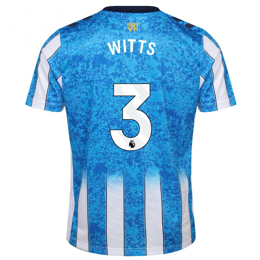 ילדים כדורגל Callum Witts #3 לבן כחול כתום ג'רזי ביתית 2026/27 ילדים כדורגל Callum Witts #3 לבן כחול כתום ג'רזי ביתית 2026/27