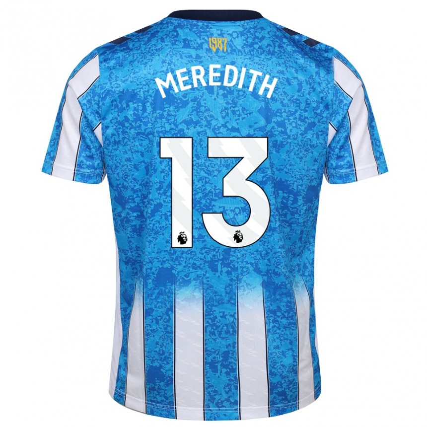 ילדים כדורגל Eliot Meredith #13 לבן כחול כתום ג'רזי ביתית 2026/27