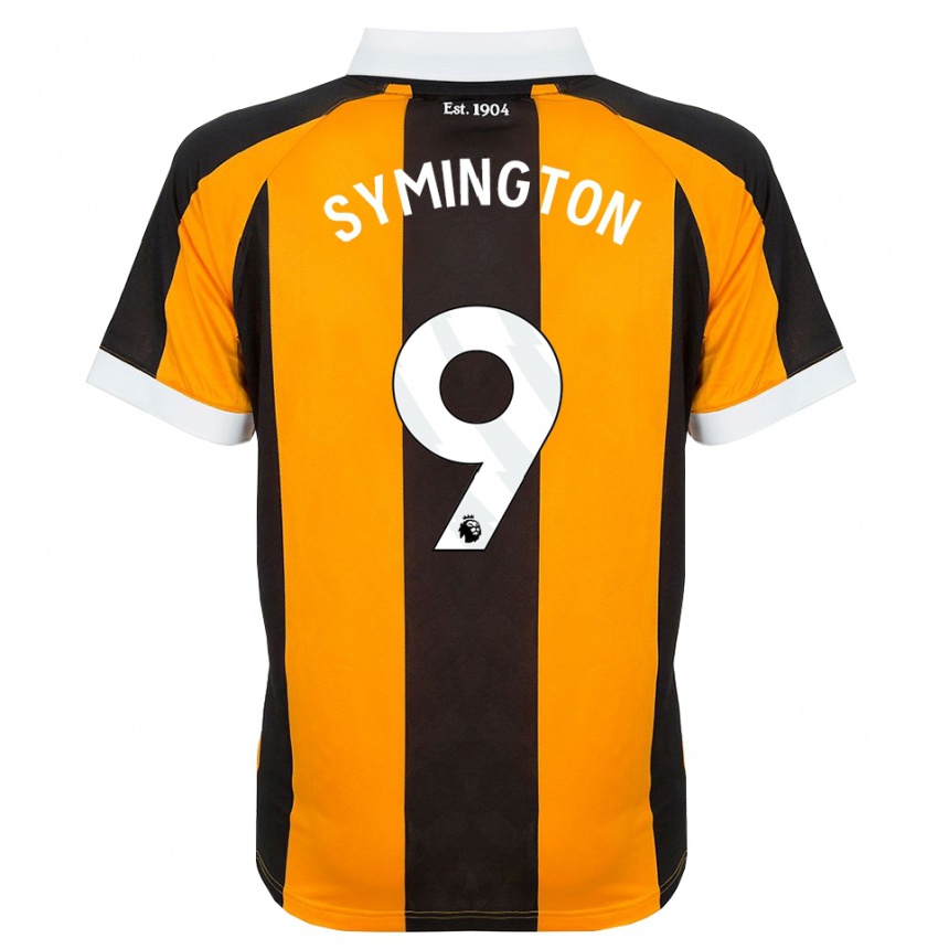 ילדים כדורגל Jo Symington #9 כתום שחור לבן ג'רזי ביתית 2026/27
