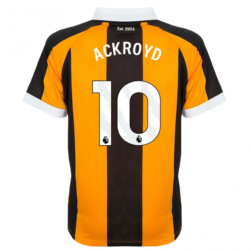 ילדים כדורגל Rachael Ackroyd #10 כתום שחור לבן ג'רזי ביתית 2026/27