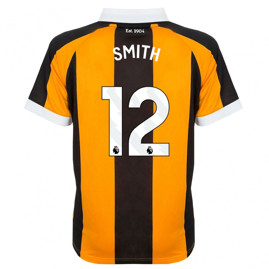 ילדים כדורגל Emily Smith #12 כתום שחור לבן ג'רזי ביתית 2026/27