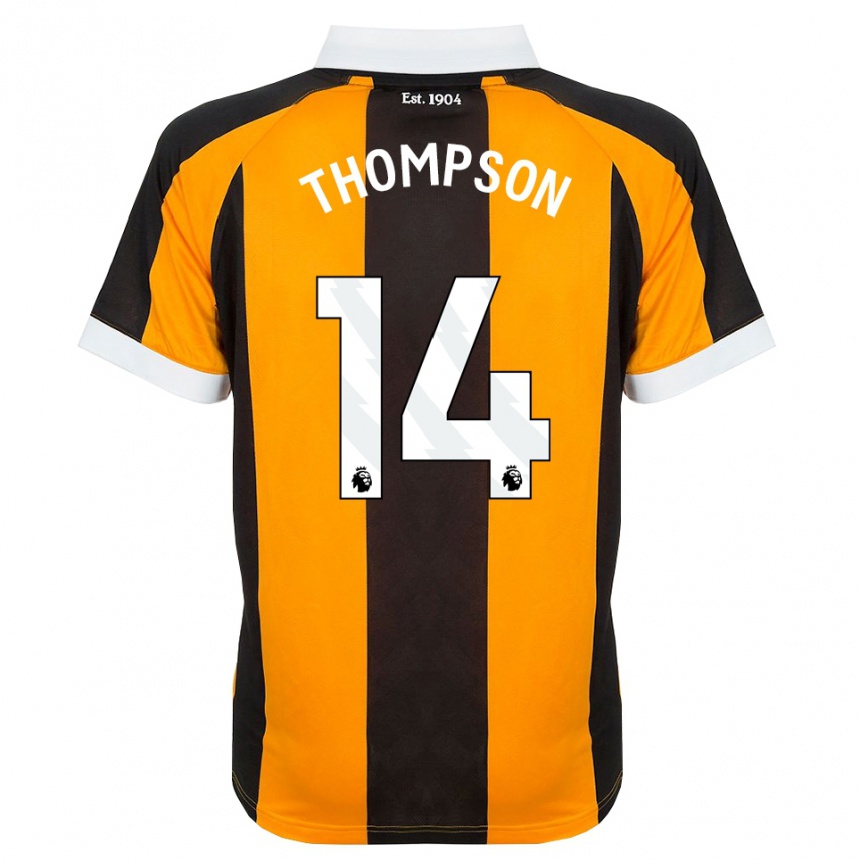 ילדים כדורגל Katie Thompson #14 כתום שחור לבן ג'רזי ביתית 2026/27