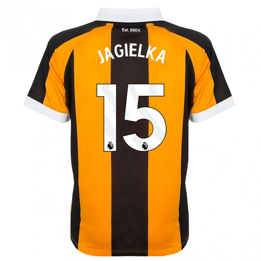 ילדים כדורגל Zac Jagielka #15 כתום שחור לבן ג'רזי ביתית 2026/27