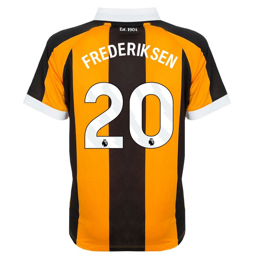 ילדים כדורגל Abbey Frederiksen #20 כתום שחור לבן ג'רזי ביתית 2026/27