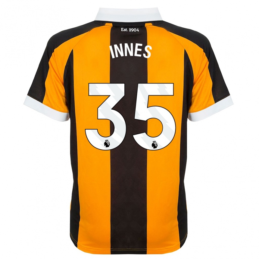 ילדים כדורגל Emma Innes #35 כתום שחור לבן ג'רזי ביתית 2026/27 ילדים כדורגל Emma Innes #35 כתום שחור לבן ג'רזי ביתית 2026/27