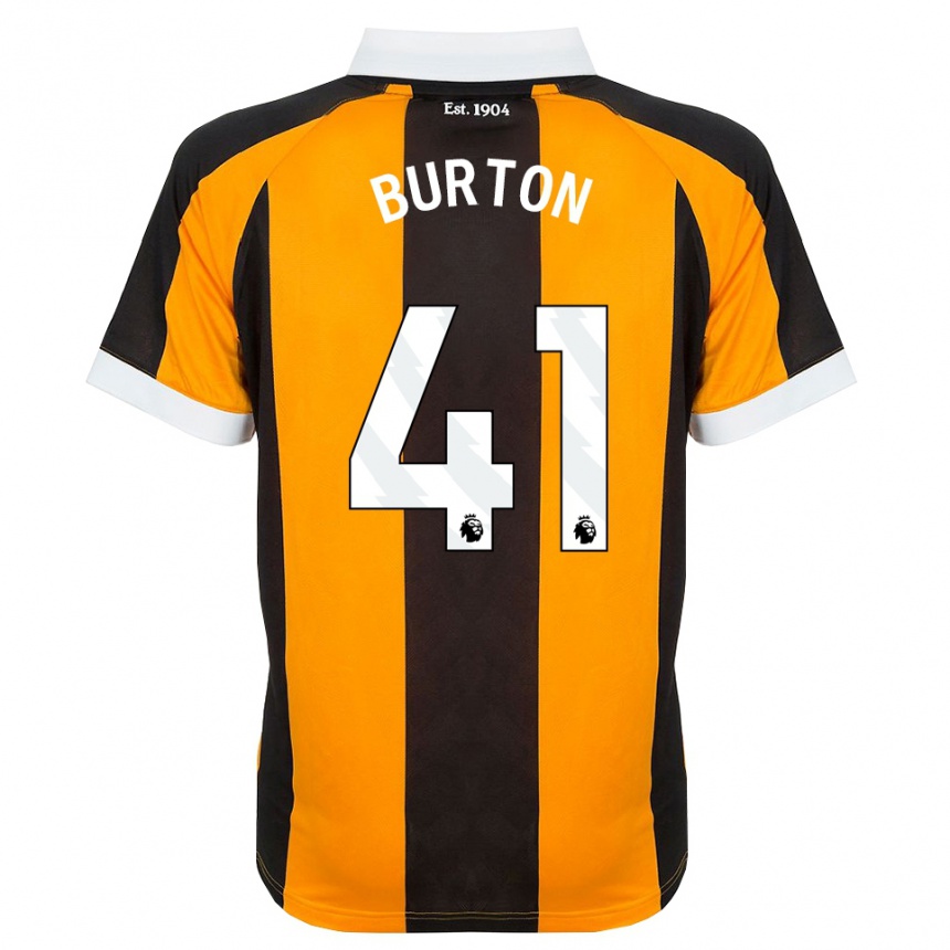 ילדים כדורגל Jess Burton #41 כתום שחור לבן ג'רזי ביתית 2026/27