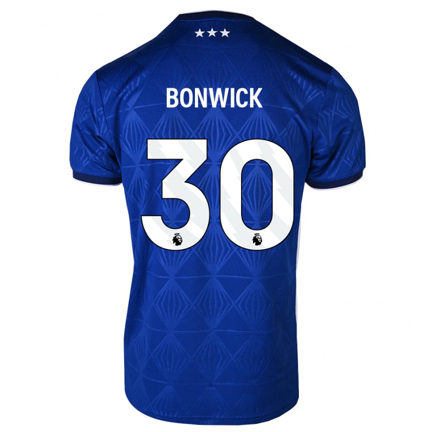 ילדים כדורגל Kaci-Jai Bonwick #30 כחול בינוני לבן אדום ג'רזי ביתית 2026/27