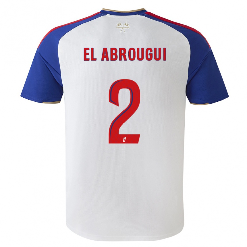 ילדים כדורגל Wassim El Abrougui #2 כחול מלכותי אדום לבן ג'רזי ביתית 2026/27