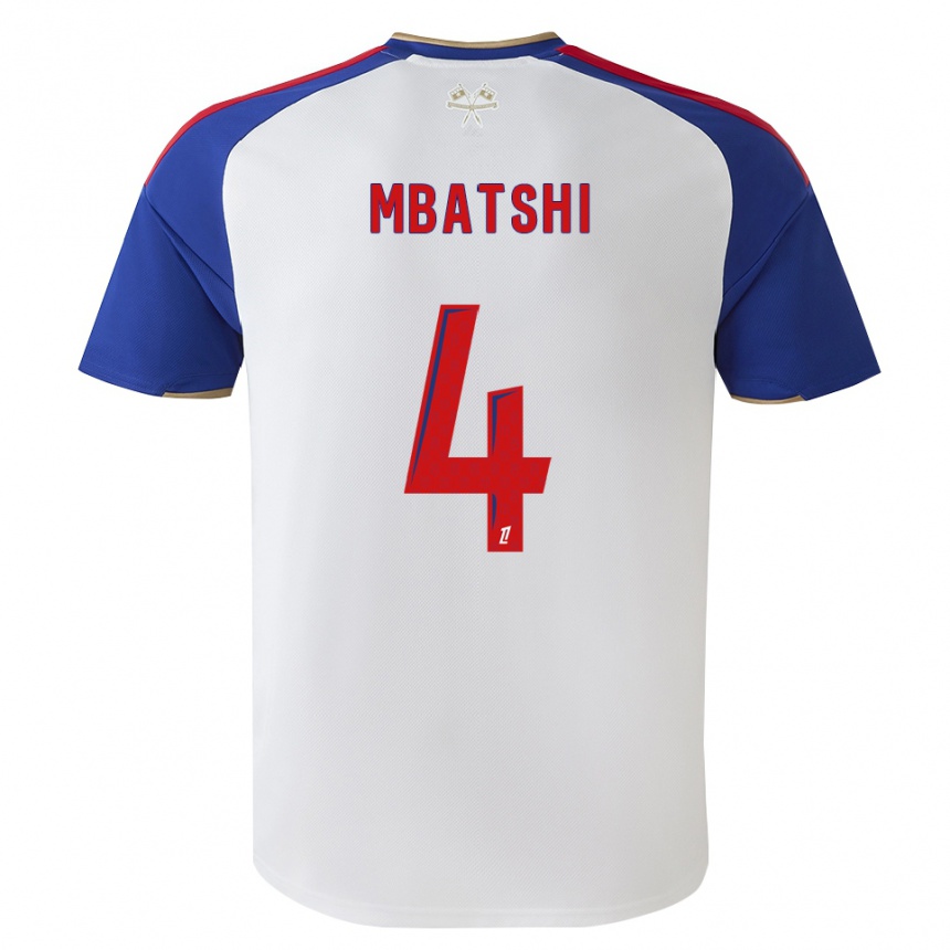 ילדים כדורגל Prince Mbatshi Mukuba #4 כחול מלכותי אדום לבן ג'רזי ביתית 2026/27 ילדים כדורגל Prince Mbatshi Mukuba #4 כחול מלכותי אדום לבן ג'רזי ביתית 2026/27