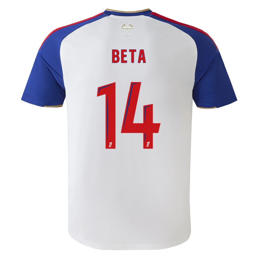 ילדים כדורגל Nathanaël Beta #14 כחול מלכותי אדום לבן ג'רזי ביתית 2026/27