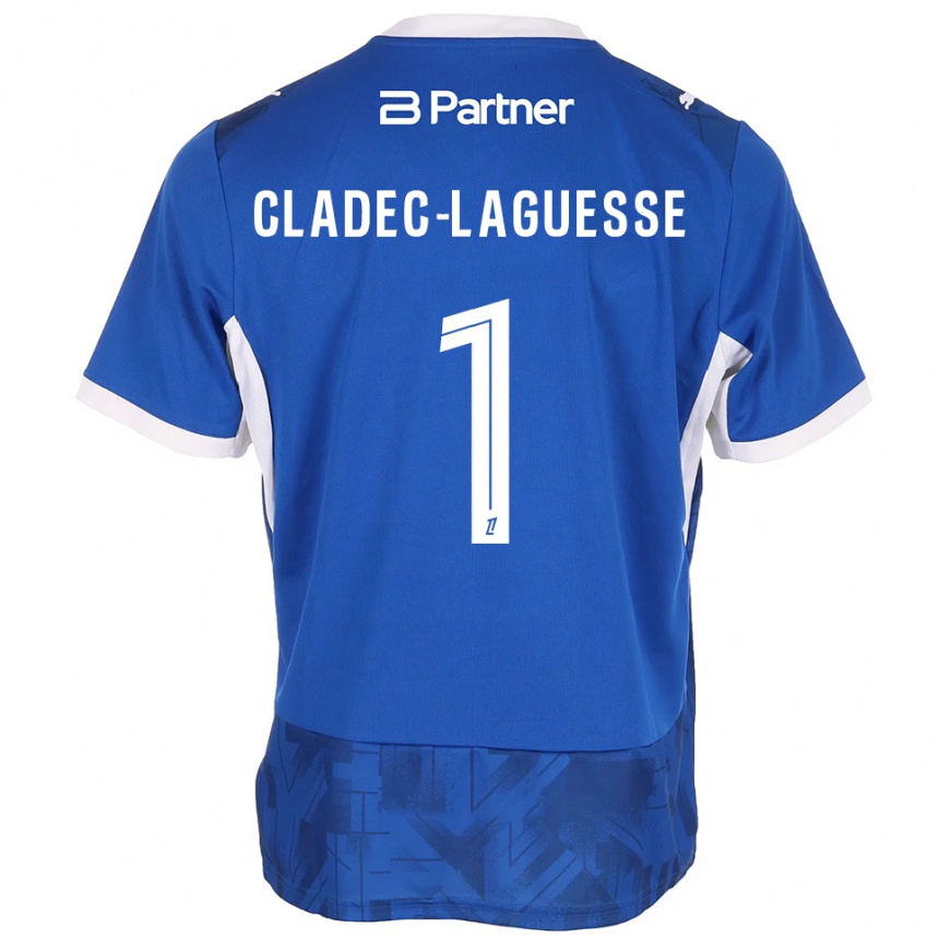 ילדים כדורגל Christopher Cladec-Laguesse #1 כחול בינוני לבן ג'רזי ביתית 2026/27