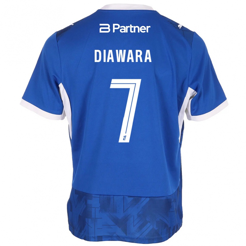 ילדים כדורגל Kandet Diawara #7 כחול בינוני לבן ג'רזי ביתית 2026/27