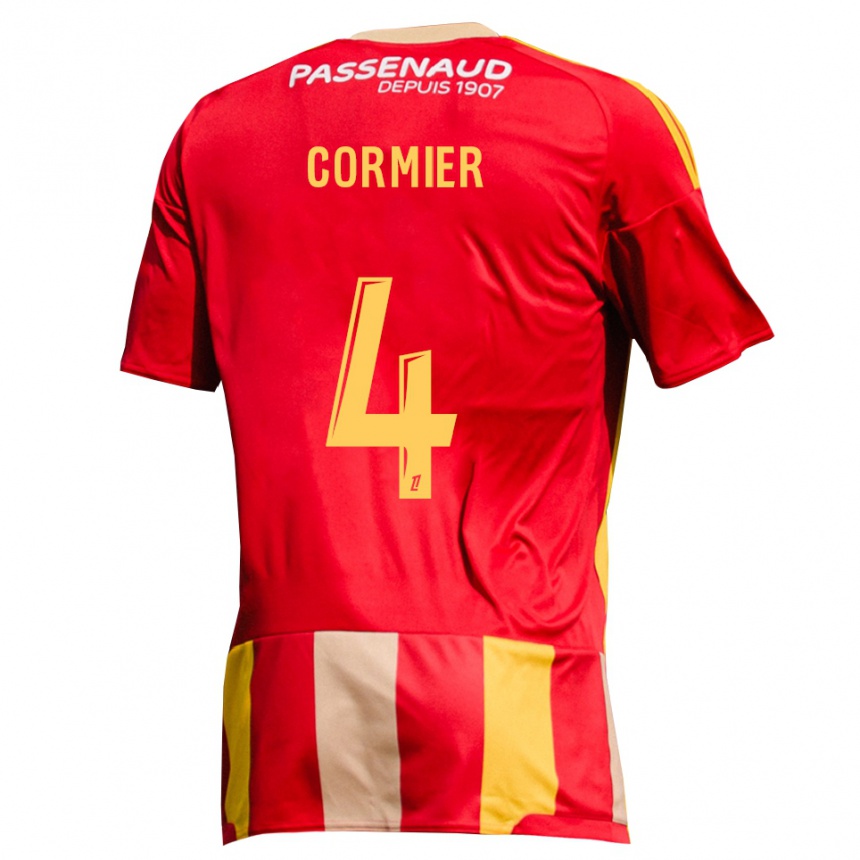 ילדים כדורגל Leny Cormier #4 צהוב אדום ירוק ג'רזי ביתית 2026/27