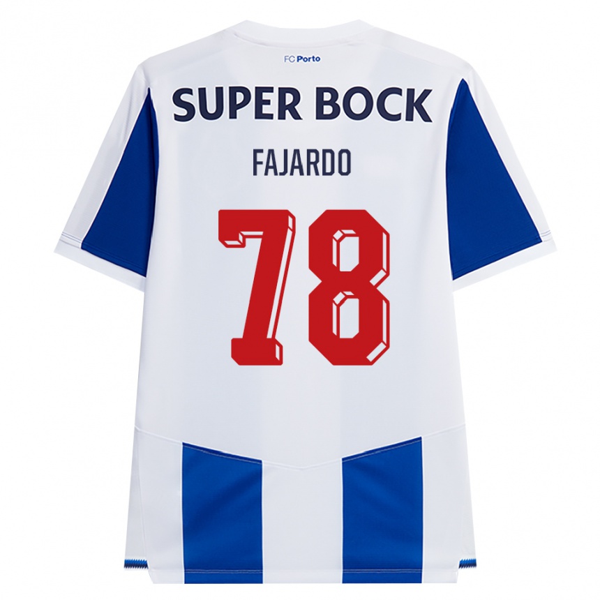 ילדים כדורגל Leonardo Fajardo #78 כחול לבן אדום ג'רזי ביתית 2026/27