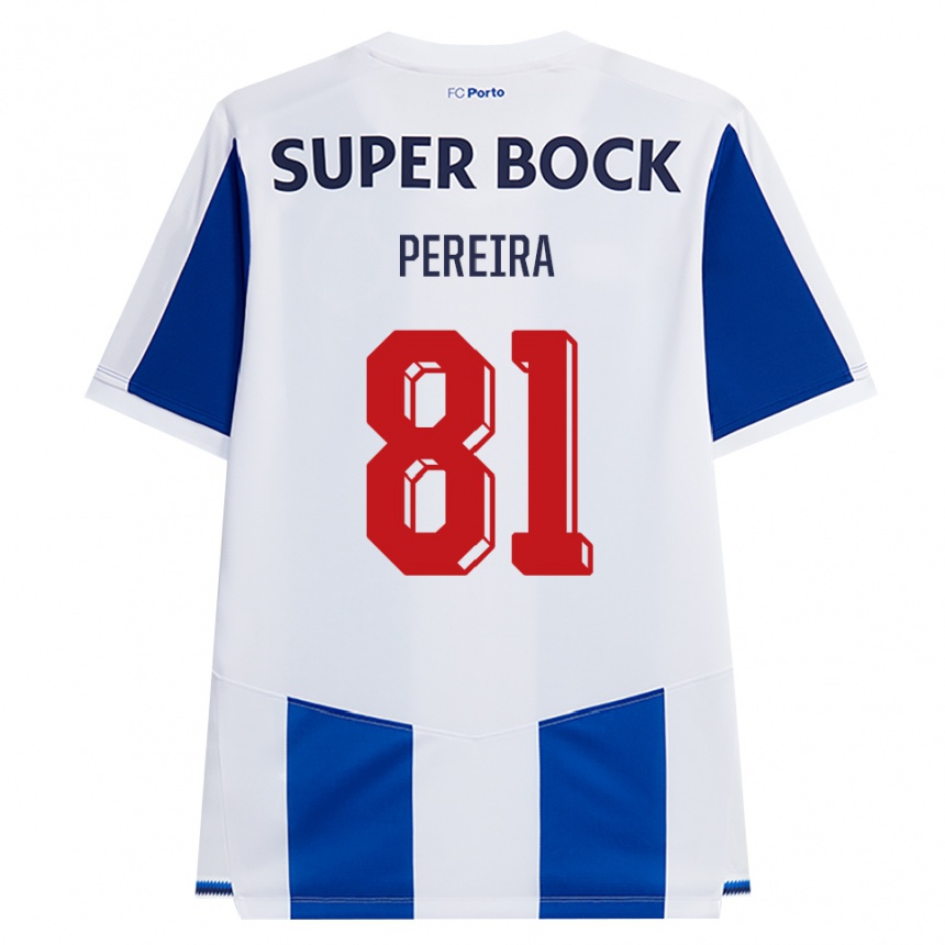 ילדים כדורגל Martim Pereira #81 כחול לבן אדום ג'רזי ביתית 2026/27