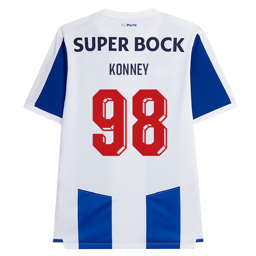 ילדים כדורגל Dennis Konney #98 כחול לבן אדום ג'רזי ביתית 2026/27