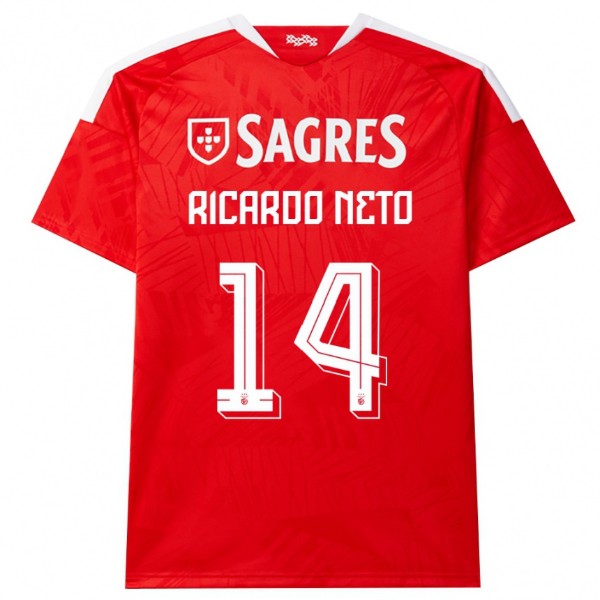 ילדים כדורגל Ricardo Neto #14 אדום לבן צהוב ג'רזי ביתית 2026/27