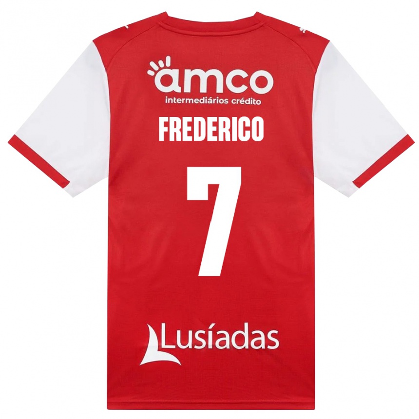 ילדים כדורגל Frederico Silva #7 לבן אדום שחור ג'רזי ביתית 2026/27