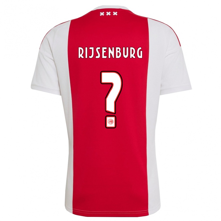 ילדים כדורגל Ephendrich Rijsenburg #0 אדום לבן צהוב ג'רזי ביתית 2026/27