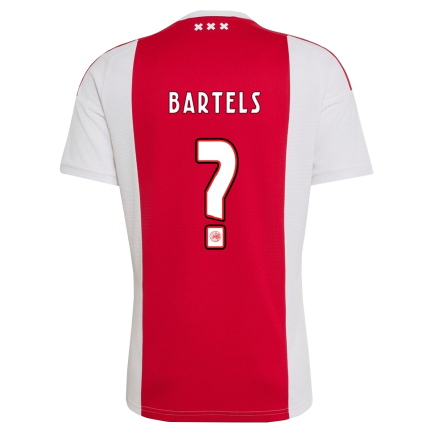 ילדים כדורגל Jip Bartels #0 אדום לבן צהוב ג'רזי ביתית 2026/27 ילדים כדורגל Jip Bartels #0 אדום לבן צהוב ג'רזי ביתית 2026/27