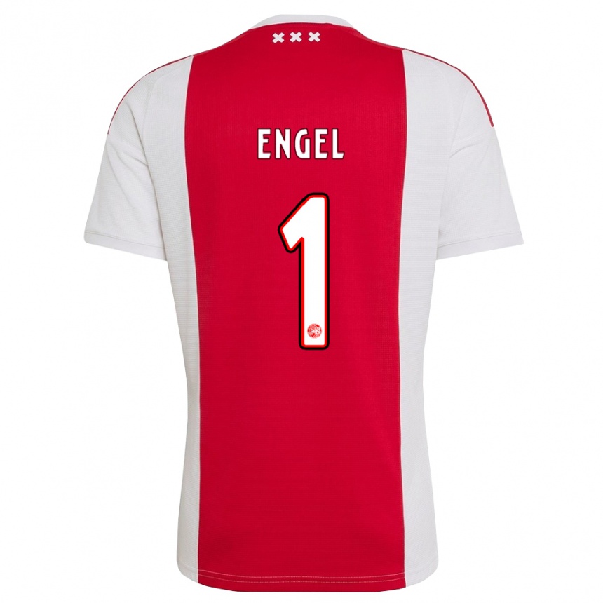 ילדים כדורגל Mark Engel #1 אדום לבן צהוב ג'רזי ביתית 2026/27