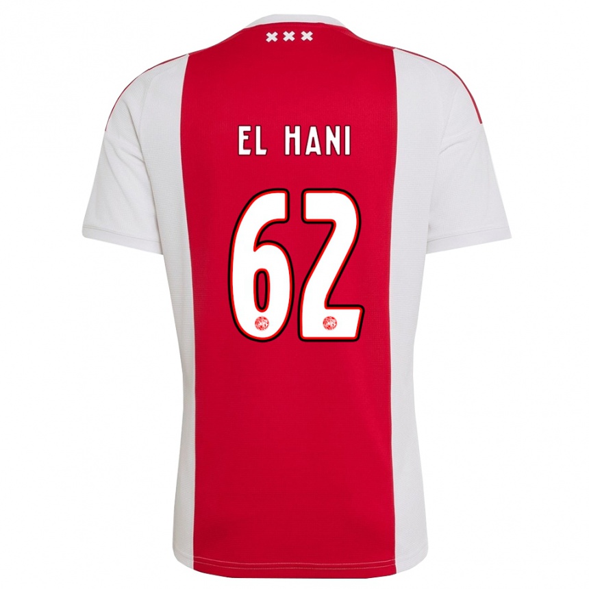 ילדים כדורגל Aymean El Hani #62 אדום לבן צהוב ג'רזי ביתית 2026/27 ילדים כדורגל Aymean El Hani #62 אדום לבן צהוב ג'רזי ביתית 2026/27