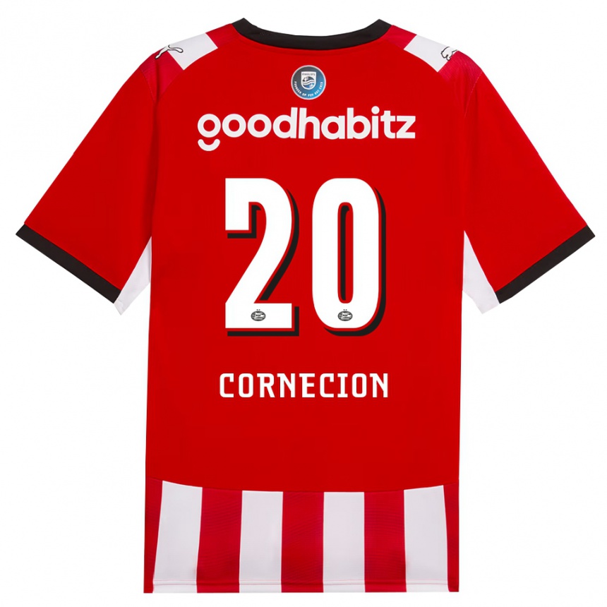 ילדים כדורגל Shuryjano Cornecion #20 אדום לבן שחור ג'רזי ביתית 2026/27