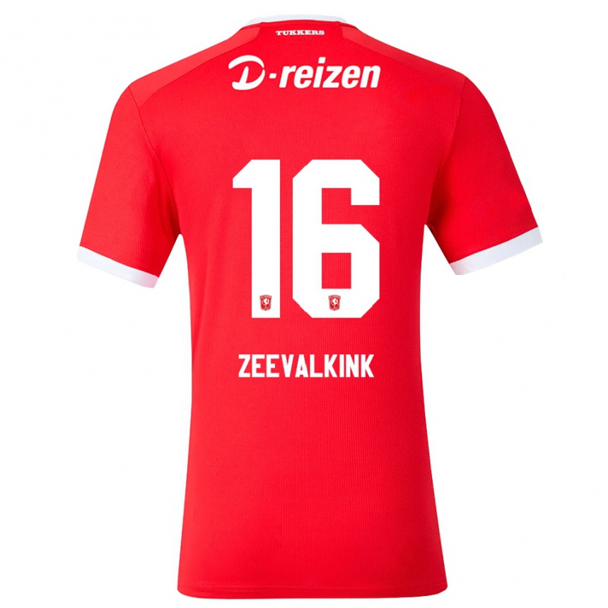 ילדים כדורגל Milo Zeevalkink #16 אדום לבן ג'רזי ביתית 2026/27