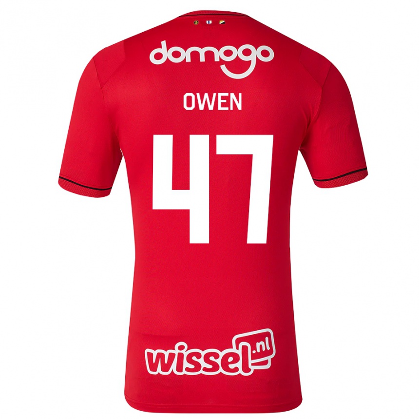 ילדים כדורגל Emmanuel Owen #47 אדום לבן שחור ג'רזי ביתית 2026/27 ילדים כדורגל Emmanuel Owen #47 אדום לבן שחור ג'רזי ביתית 2026/27