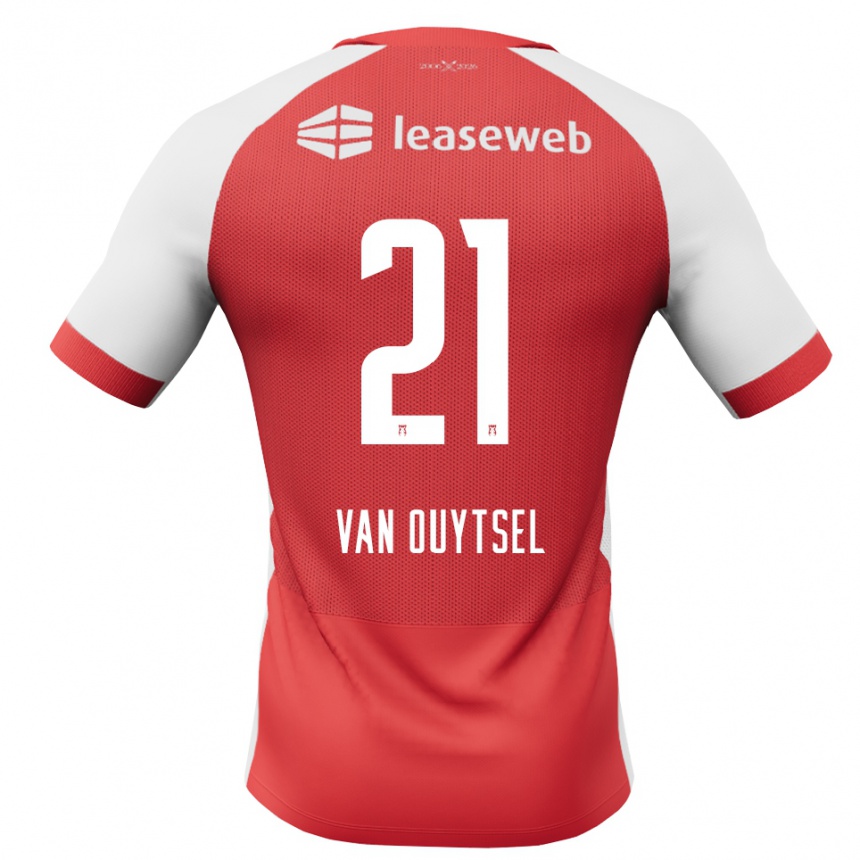 ילדים כדורגל Kevin Van Ouytsel #21 אדום לבן שחור ג'רזי ביתית 2026/27 ילדים כדורגל Kevin Van Ouytsel #21 אדום לבן שחור ג'רזי ביתית 2026/27