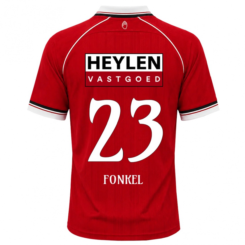 ילדים כדורגל Djuswhen Fonkel #23 אדום לבן שחור ג'רזי ביתית 2026/27